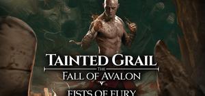 Official Tainted Grail Fists of Fury artwork showing an unarmed fighter in Avalon.
