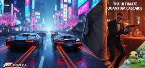 AI-generated digital artwork illustrating May 2026 Is Stacked: 007 First Light, Forza Horizon 6, Mixtape, Yoshi, and More.