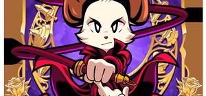 Official Mina the Hollower key art from Yacht Club Games showing Mina with gothic action-adventure imagery.