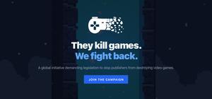 Official Stop Killing Games campaign artwork used as the social image for the preservation campaign.